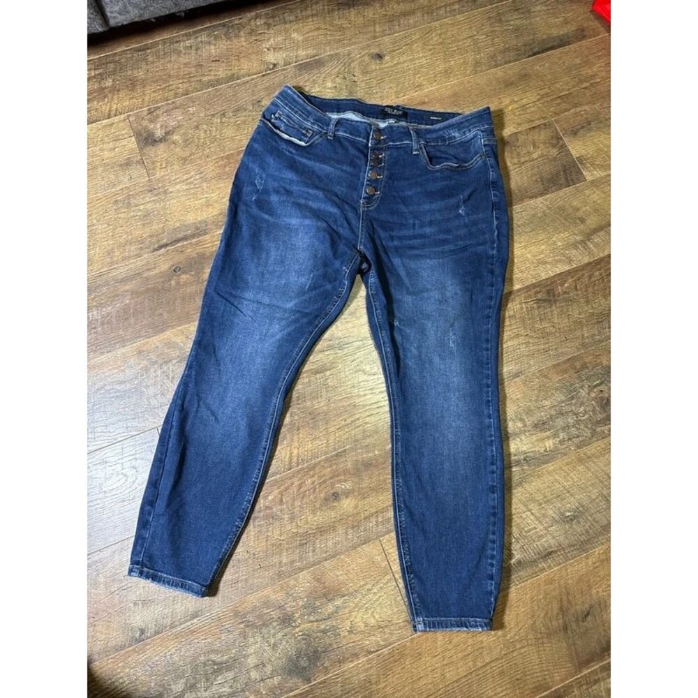 Judy Blue Skinny Button Fly Dark Wash Jeans Size 20W